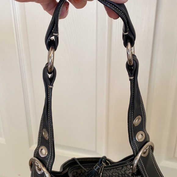 Coach hobo shoulder bag. Black/gray - Picture 9 of 10